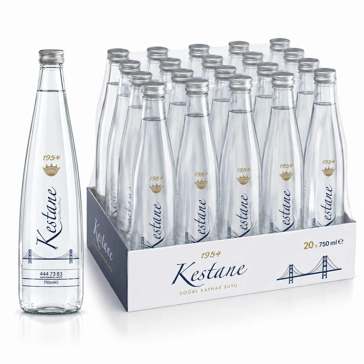750ml Cam Şişe Su ikinci görsel